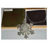 1995 Gorham Sterling Silver Snowflake Ornament
