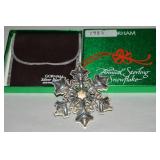 1985 Gorham Sterling Silver Snowflake Ornament