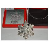 1994 Gorham Sterling Silver Snowflake Ornament