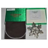 1990 Gorham Sterling Silver Snowflake Ornament