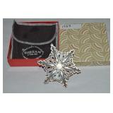 1983 Gorham Sterling Silver Snowflake Ornament