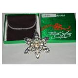 1986 Gorham Sterling Silver Snowflake Ornament