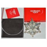 1991 Gorham Sterling Silver Snowflake Ornament