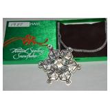 1987 Gorham Sterling Silver Snowflake Ornament