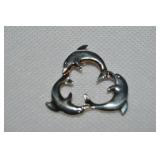 JH Breakell 925 Sterling Dolphins at Play Pendant