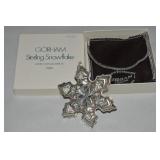 1975 Gorham Sterling Silver Snowflake Ornament