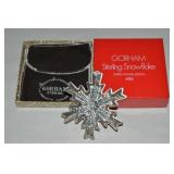1978 Gorham Sterling Silver Snowflake Ornament