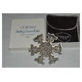 1977 Gorham Sterling Silver Snowflake Ornament
