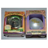 (2) Harry Potter Ornaments w/ Sorcerers Stone Ball