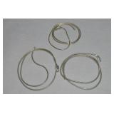 (3) 925 Sterling Silver Chains all 18' Italy & PC