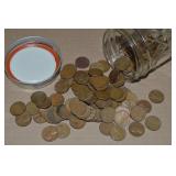 Canning Jar (100) mixed date US Wheaties Pennies