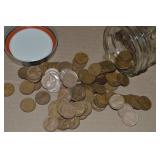 Canning Jar (100) mixed date US Wheaties Pennies