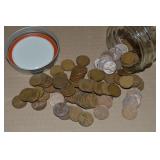 Canning Jar (100) mixed date US Wheaties Pennies