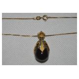 925 Sterling Vermeil Chain w/ Faberge-style Egg