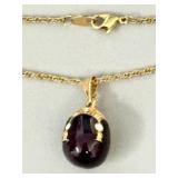 Avon Purple Goldtone Faberge-style Egg Pendant