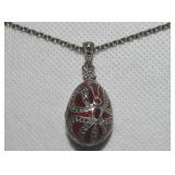 Danbury Mint 925 Sterling Faberge-style Enamel