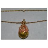 Joan Rivers Lily of the Valley Egg Pendnt Necklace