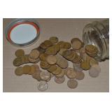 Canning Jar (100) mixed date US Wheaties Pennies