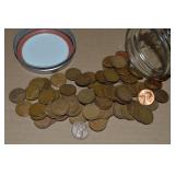 Canning Jar (100) mixed date US Wheaties Pennies *