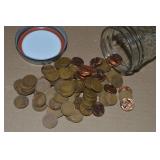 Canning Jar (100) mixed date US Wheaties Pennies *