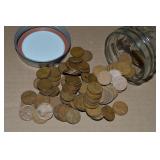 Canning Jar (100) mixed date US Wheaties Pennies