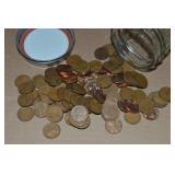 Canning Jar (100) mixed date US Wheaties Pennies *