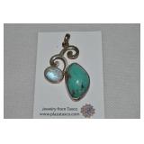 TAXCO Mexico 925 Sterling Turquoise & Moonstone