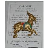 Smithsonian Inst. Goldtone Carousel Goat Brooch