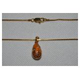 Vtg Goldtone Enamel Rhinestone Faberge-style Egg