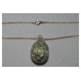925 Sterling Chain w/ Enamel Rhinestone Faberge-st