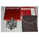 2008 Gorham Sterling Silver Snowflake Ornament