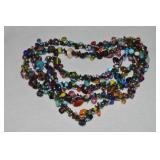 Long 48' Glass & other Beaded Strand Necklace