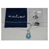 (2) Danbury Mint Silvertone Pendant Necklaces