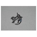JH Breakell 925 Sterling Cow Jumping Over The