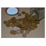 Canning Jar (100) mixed date US Wheaties Pennies