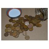Canning Jar (100) mixed date US Wheaties Pennies