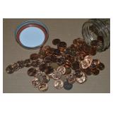 Canning Jar (100) mixed date US Wheaties Pennies *