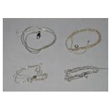 (4) 925 Sterling Silver Chains (1) 15' (3) 18'