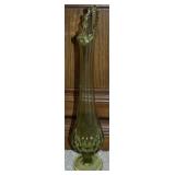 MCM Fenton Colonial Green Swung Vase 17"