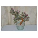 Vtg Chinese Celadon Green Toned "Jade" Tree 9.5t