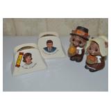 (2) Vtg Salt & Pepper Shaker Sets w/ Kennedys +