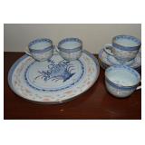 Vintage Chinese Gilt Floral China w/ 10" Round
