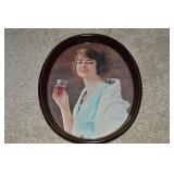 Vtg Drink Coca Cola Advertising Tray w/ Lady
