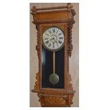 Antique Gilbert Newport Walnut 8 Day Wall Clock