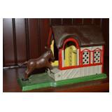 Vtg Replica Donkey Cast Iron Mechanical Bank 8.5"