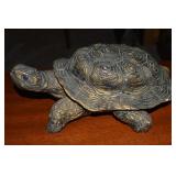 Vtg Mexico Ceramic Realistic Tortoise Lawn Statue