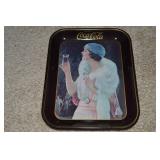Vtg Drink Coca Cola Advertising Tray w/ Lady