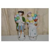 Vintage Porcelain Man & Woman w/ Balloons Figs