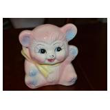 Vintage Japan Ceramic Teddy Bear Planter 5"