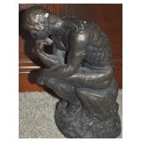 Vtg Austin Products Chalkware The Thinker Statue